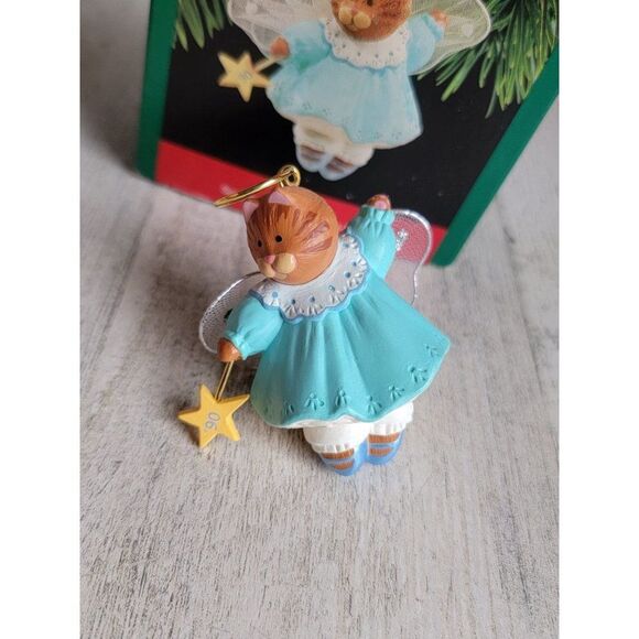 Hallmark Angel Kitty 1990 ornament Xmas - Picture 2 of 6